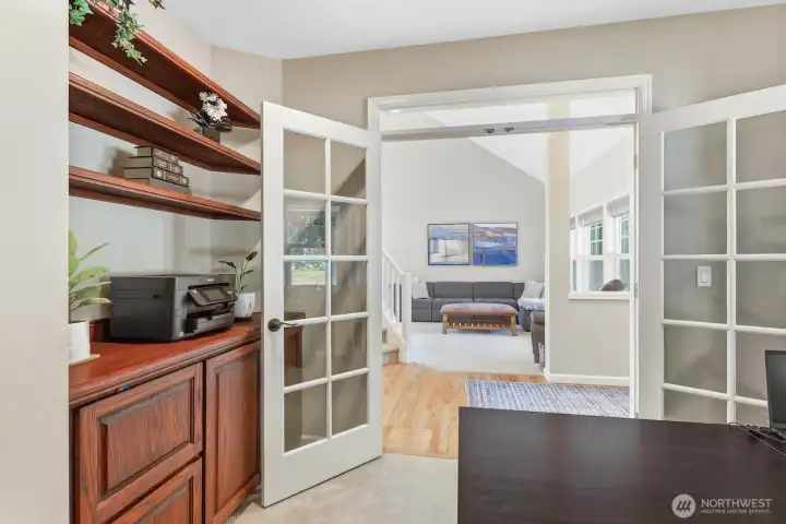 The dedicated main-floor office adds convenience for remote work or study.