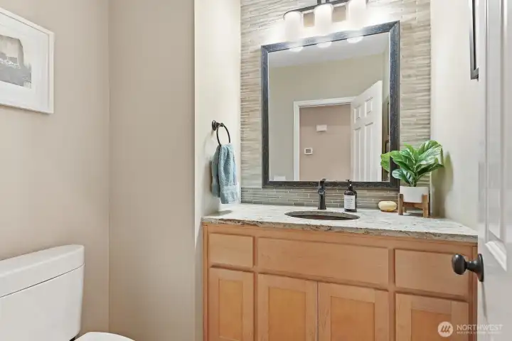 Powder room on the main floor.