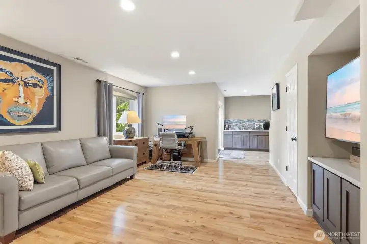 Direct access to the crawl space with lots of storage available.