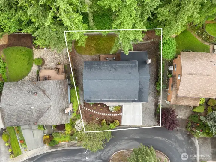 Outline of property per photographer drone