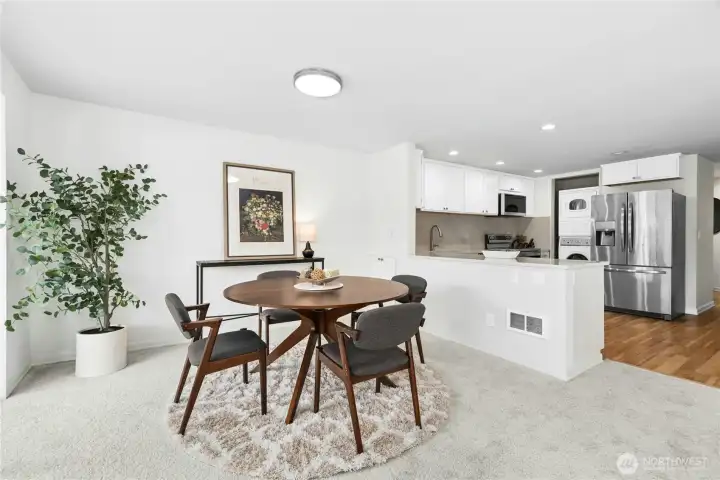 open kitchen to dining
