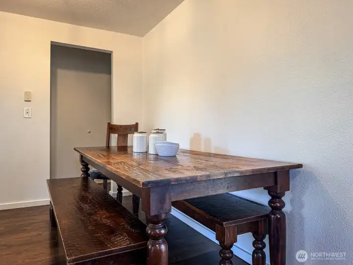 Dine in Kitchen - Hallway for separate  living space.