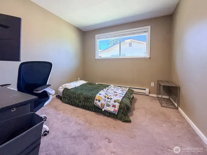 Bedroom #1 with full window and closet