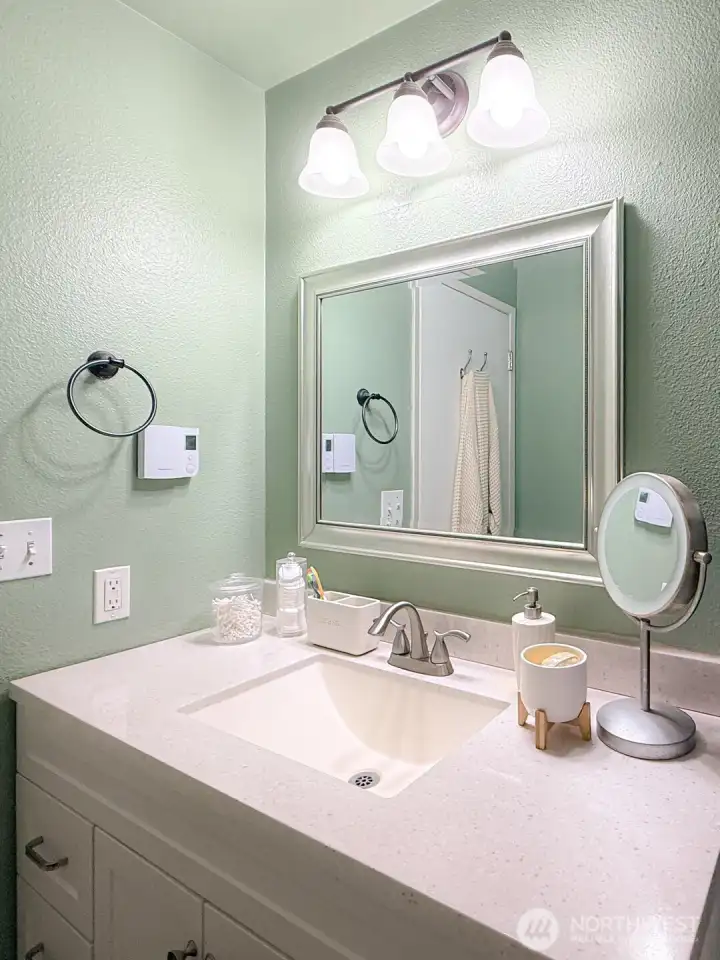 Beautiful Updated Vanity with lots of Light