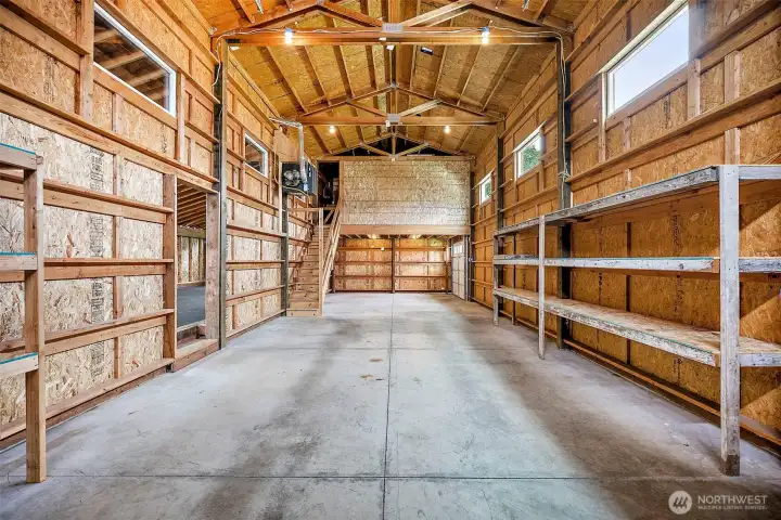 RV Shop Bay Will Accommodate a 40 Ft RV. 18 X 10 Mezzanine in View. 220 Ready.