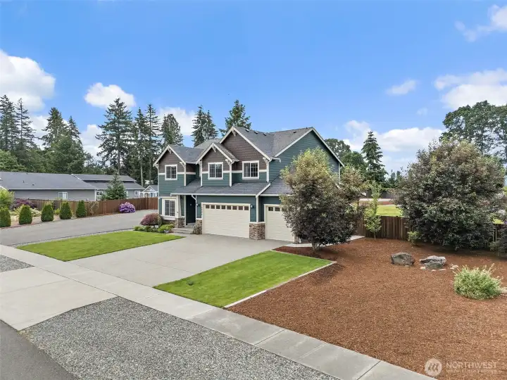 Another View of the Two Driveways, Fresh Landscape Bark, Newer Exterior Paint, Neighborhood Sidewalks!