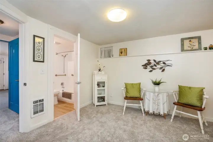 Primary bedroom lower level  upgraded full bath ensuite