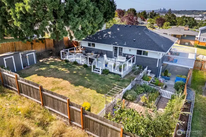Drone view from the back