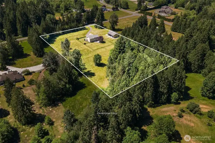 Aerial view showing the sprawling lot nestled in a secure, quiet gated community. Aerial view showing the sprawling lot nestled in a secure, quiet gated community.