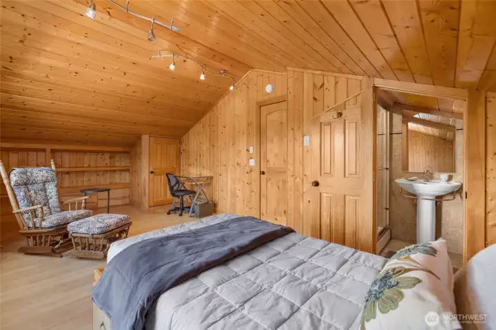 2nd bedroom with peek into 3/4 bath