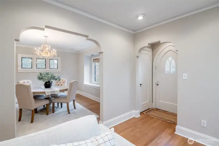 The home is bright and full of light, refreshed with all new paint and refinished floors.
