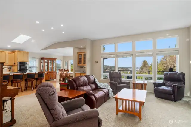 Enjoy views from the moment you enter in this light and airy home.