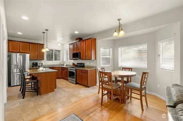 Start your day in the charming breakfast nook, where plenty of natural light makes it the perfect spot for sipping your coffee and reading the morning paper—wait, do people still do that? Either way, it’s a cozy space to relax and recharge!