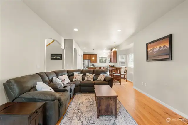 As you can see, this spacious living room has plenty of room for that sectional couch you’ve been dreaming about but never had a living room big enough to accommodate—until now!
