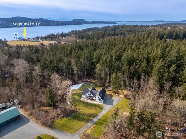 Nestled on 5 private acres just one mile from the Guemes Ferry and Store, this home offers it all! Quality custom home with all the bells and whistles and so much space to spread out. Must see it to believe!