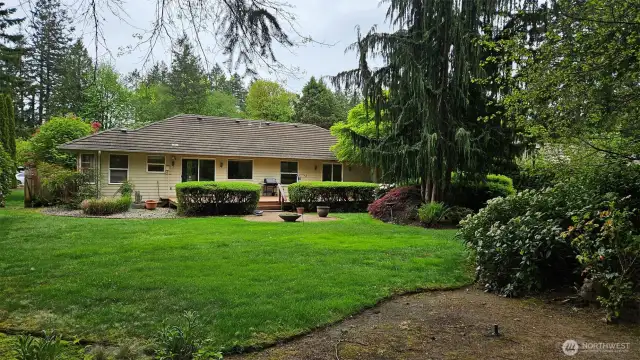 A great backyard for quiet retreats or fun and games