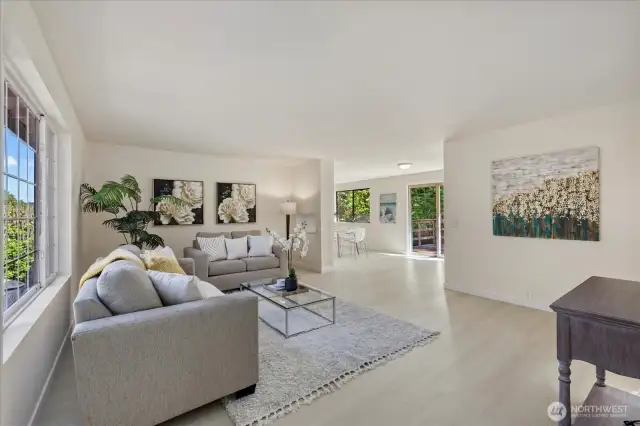 Open and bright living room