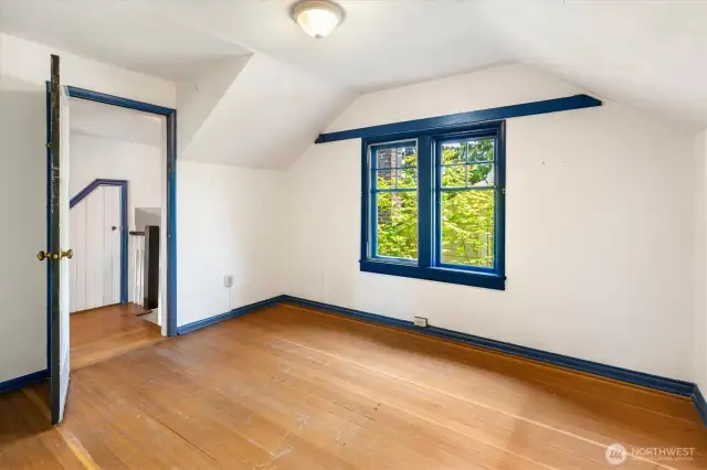 Upper bedroom on south side of house.