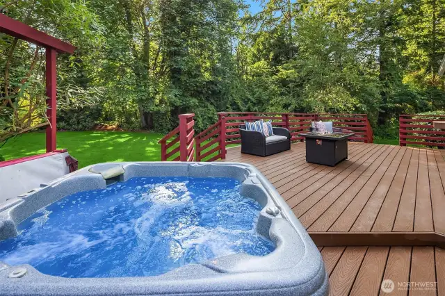 Hot tub stays.