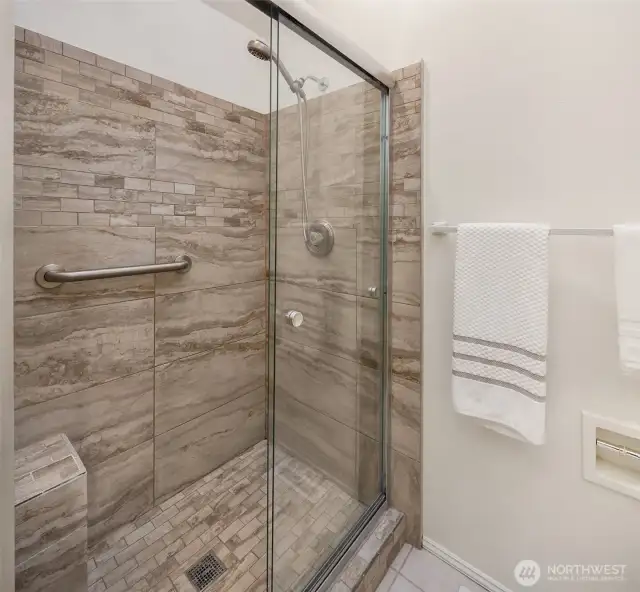 Shower in primary.