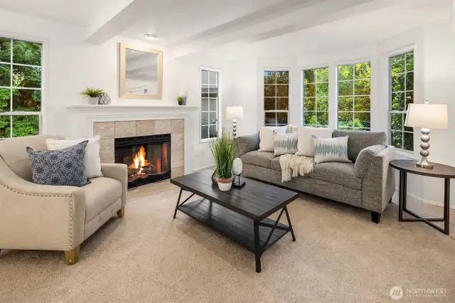 Living room. New carpet and paint throughout.