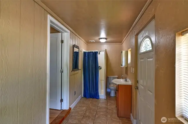 3/4 bath of primary, heated flooring.