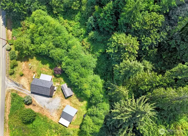 Looking down on the home.