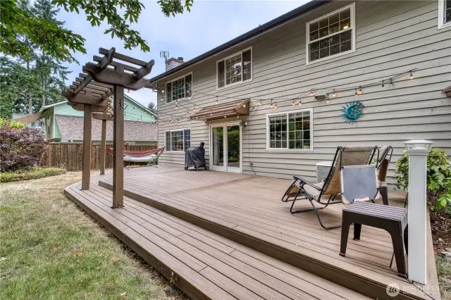 Fully-fenced backyard