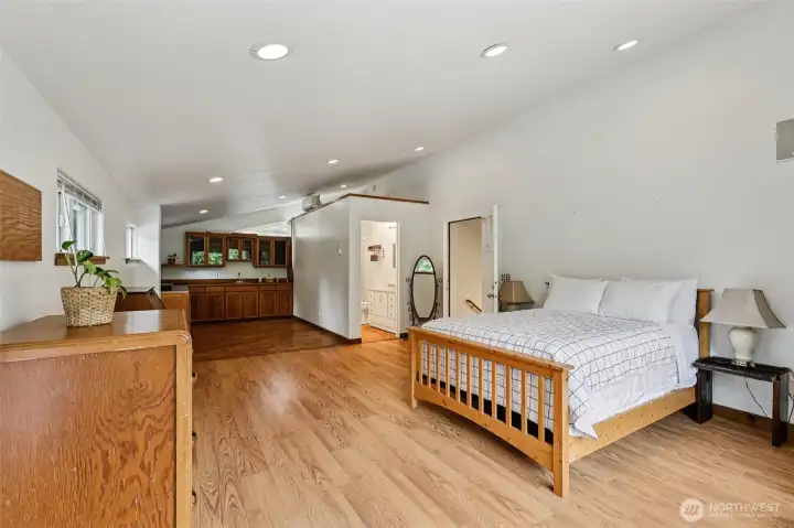 Kitchenette and full bathroom
