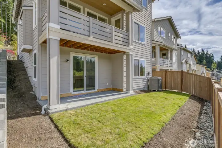 Fully fence, landscaped and sunny yards are perfect for gathering.