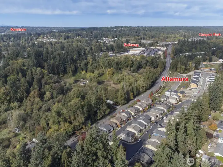Groceries, dining and conveniences at the corner!  Near Canyon Park for fast I-405 access.