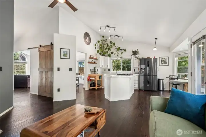 Look at those vaulted ceilings! Two living spaces make this floorplan super functional