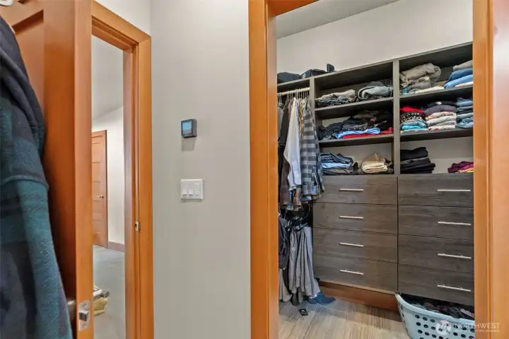 Walk-in closet.