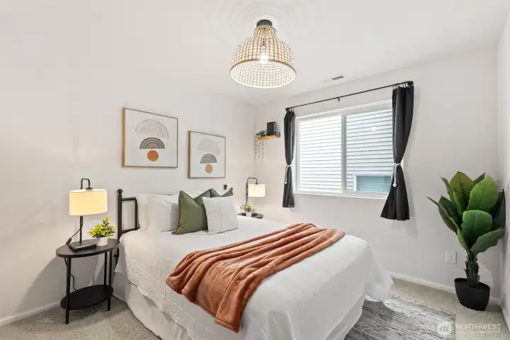 Second of 4 bedrooms upstairs. All are of generous size.