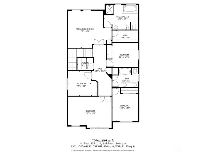 Second floor plan- so much space!
