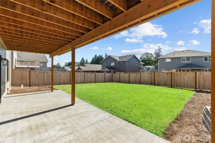Covered patio area