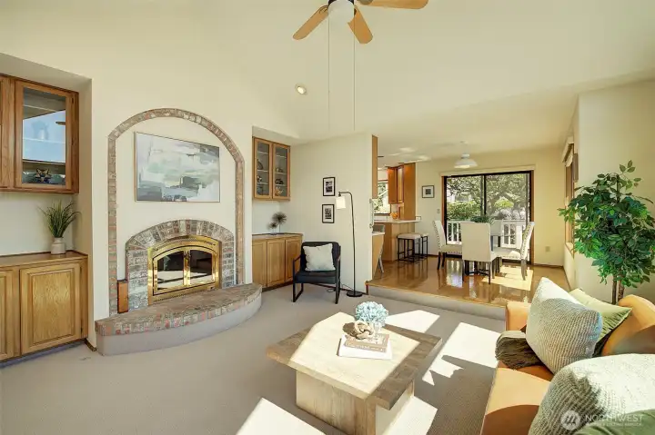 Relax in the family   room and take in that view.