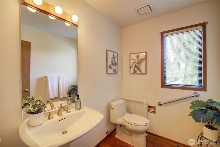 Half bath conveniently located on main floor.