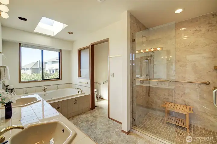 Updated primary bath.