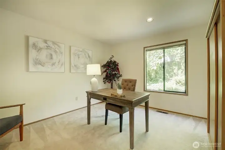 On main level, this flex room can be a bedroom, office or ?.