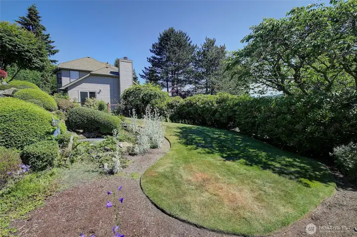 Lawn area off the patio.