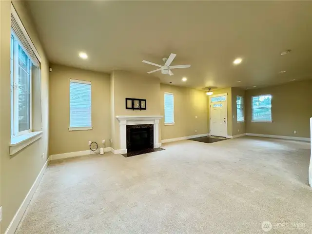 Living Room with gas fireplace