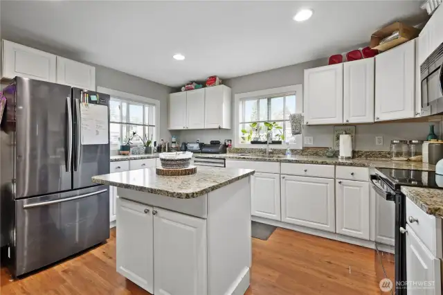 Great size kitchen with tons of natural lighting