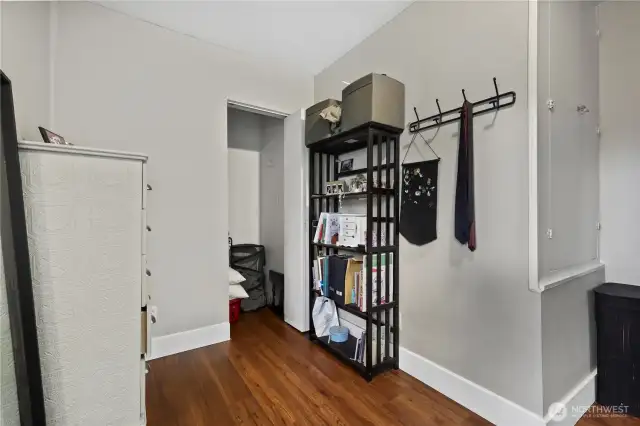 Built-in & closet in upstairs bedroom