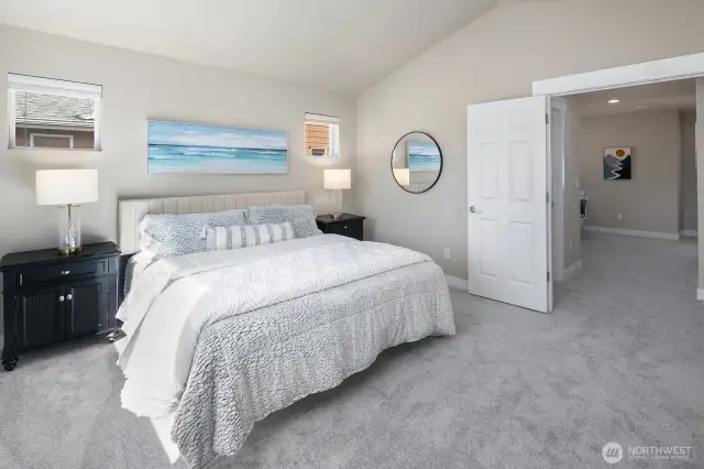 Spacious Owners Suite w/ vaulted ceilings