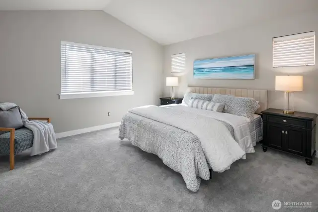 Spacious Owners Suite w/ vaulted ceilings