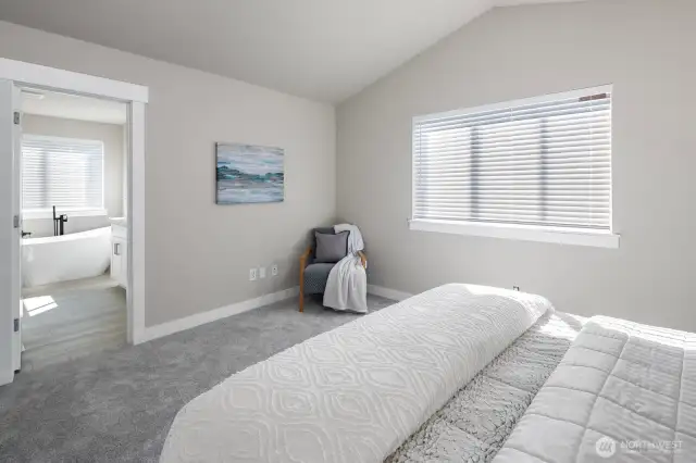 Spacious Owners Suite w/ vaulted ceilings