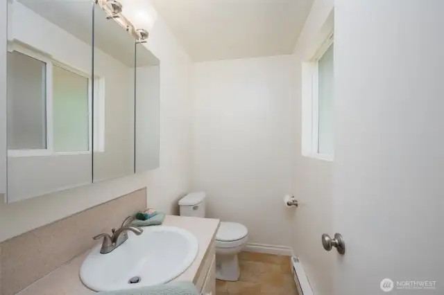 Half bath off primary bedroom