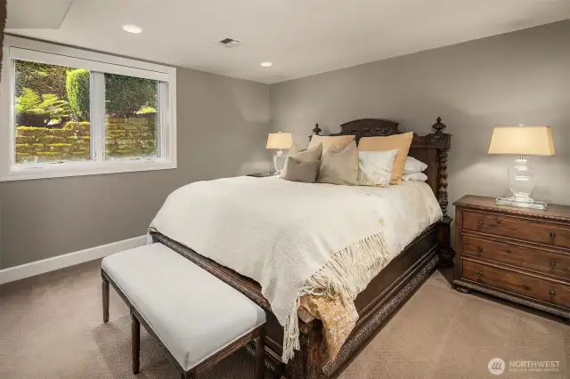 One of two guest rooms on the ground floor level.