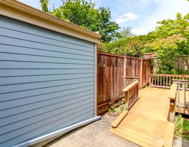 Ramp to the large back deck